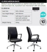 CL3000MB Chair Range And Specifications